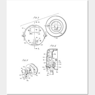 Radio Receiver and Headphone Vintage Patent Hand Drawing Posters and Art